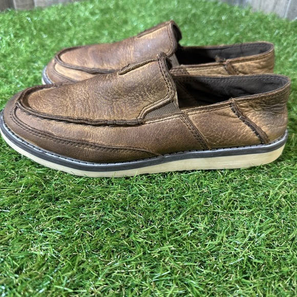 Ariat Slip-On Moc Toe Shoes Size 4 US Leather Brown Loafers Style 10021606 - Picture 2 of 8